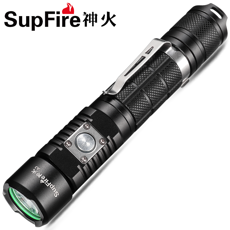 Supfire神火強光小手電筒迷你A3可充電式LED USB超亮遠射戶外燈