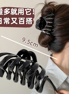 女款发量多后脑勺盘发鲨鱼夹