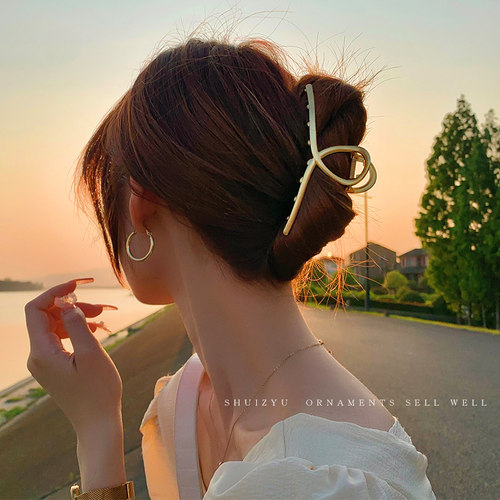 发夹女后脑勺高端抓夹高级感大号鲨鱼夹发卡2026新款头发夹子头饰 - 图2