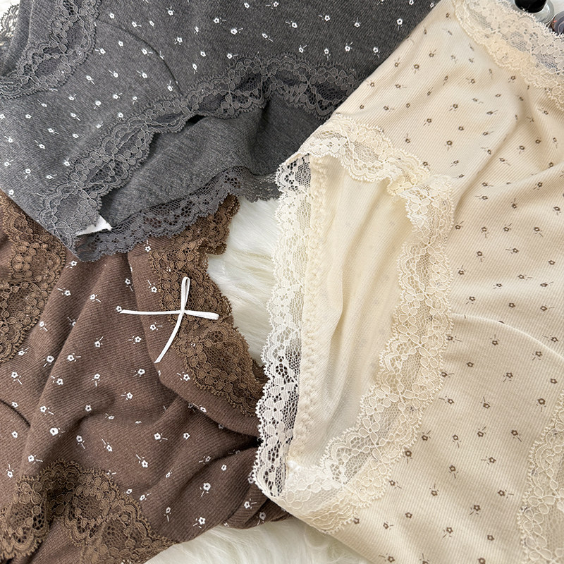 胖mm大码轻磨毛坑条内裤中高腰弹力韩系碎花蕾丝边内裤,淘宝优惠券,粉丝福利购,淘宝优惠卷