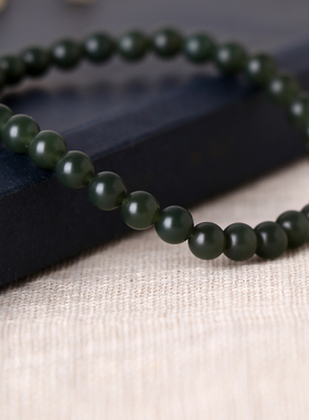 天然新疆和田玉单圈手串手链手饰