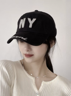 春夏NY字母做旧防晒显脸小棒球帽