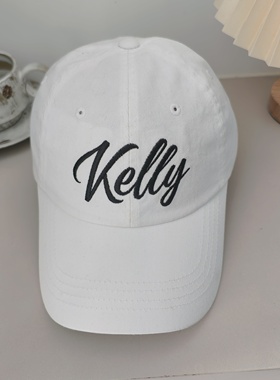 韩国东大门2026春夏新款字母kelly软顶鸭舌帽时尚遮阳棒球帽