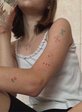 ins风小众高级感纹身贴可爱卡通防水持久女生纹身贴