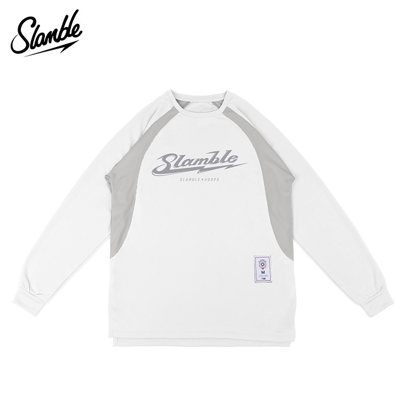 SLAMBLE运动拼色美式长袖t恤男女投篮服速干透气跑步健身排汗秋冬,淘宝优惠券,粉丝福利购,淘宝优惠卷