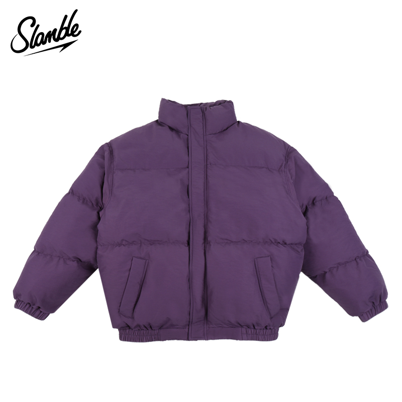 SLAMBLE秋冬季新款立领保暖棉衣加厚男女情侣款休闲棉服面包服潮 - 图1