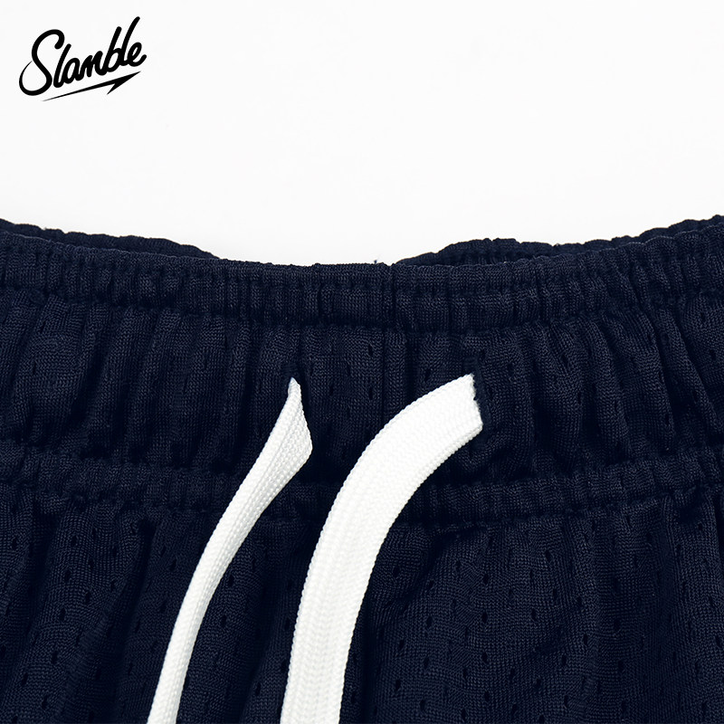 SLAMBLE代代木联名夏季新款网眼纯色运动短裤男休闲篮球四分裤潮,淘宝优惠券,粉丝福利购,淘宝优惠卷