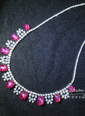 精品项链红星光宝石圆珠项链时尚女款六芒星锁骨链百搭气质颈饰品