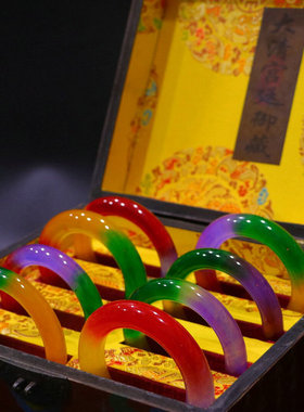 文玩收藏级老翡翠紫罗兰女款手镯老坑冰种翠玉旺夫百搭款老玉手环