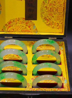 精品收藏级老黄翡翠女款手镯老坑冰种料老翠玉旺夫百搭款老玉手环