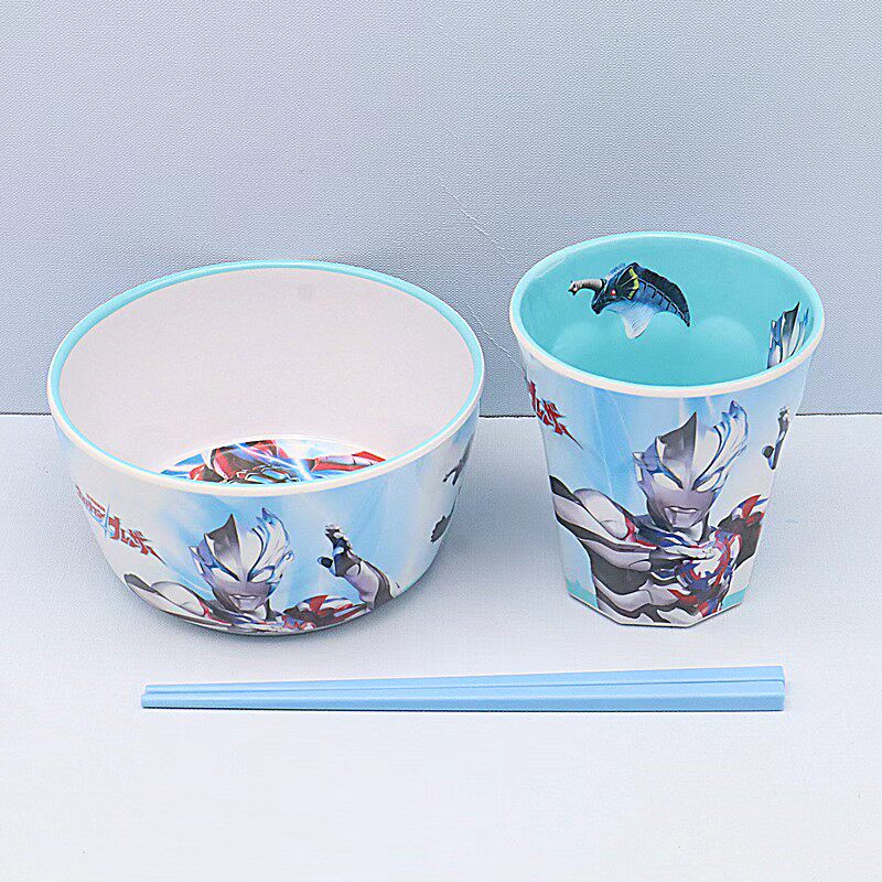 奥特曼儿童餐具套装小学生耐摔防烫餐盘家用幼儿园宝宝专用吃饭碗