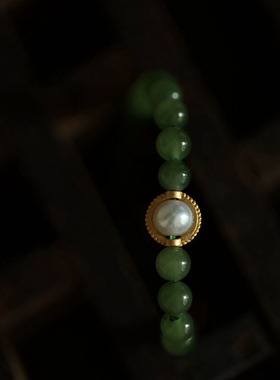 泼墨银鎏金吞金兽旺财聚福碧玉珠