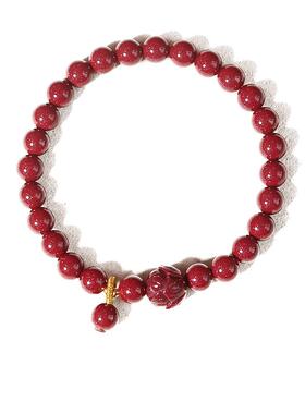 朱砂天然紫金砂黄金手链