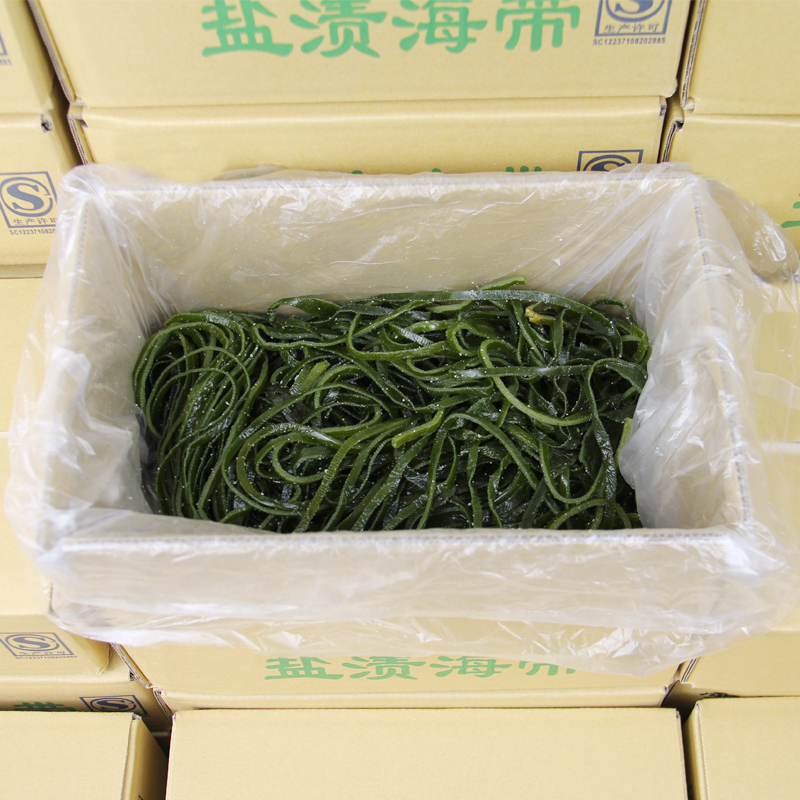 盐渍海带丝5斤荣成新鲜海菜商用整箱半干货非特级海带丝凉拌昆布-图1