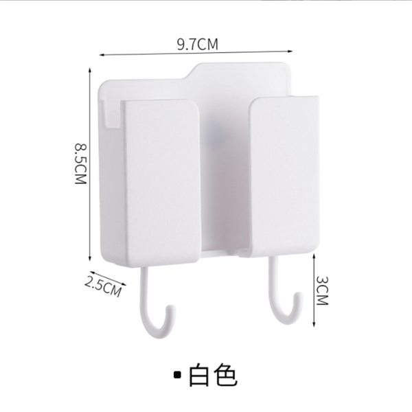 放空调遥控器放置架收纳盒壁挂式挂墙上固定架支架免打孔手机电视-图3