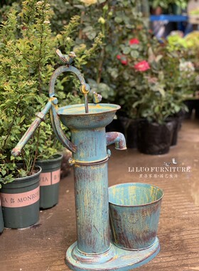 美式复古铁艺摆件阳台户外花园