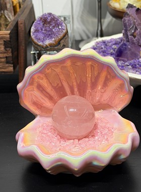 天然粉水晶摆件桃花运招桃花脱单神器旺姻缘平安夜圣诞节礼物