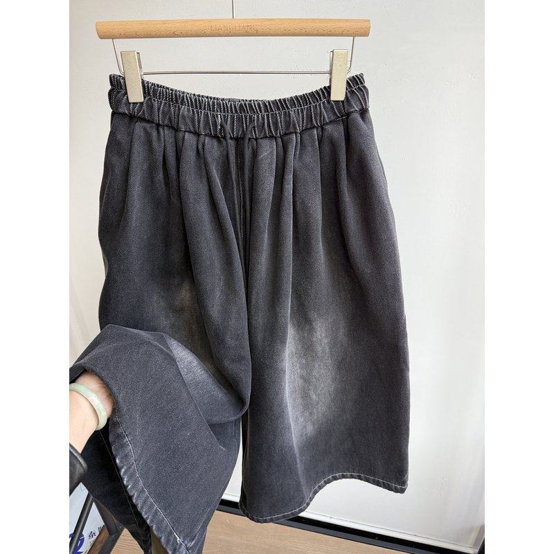 WE女装55294冬季韩版宽松大码胖mm慵懒风高腰加绒阔腿七分牛仔裤,淘宝优惠券,粉丝福利购,淘宝优惠卷