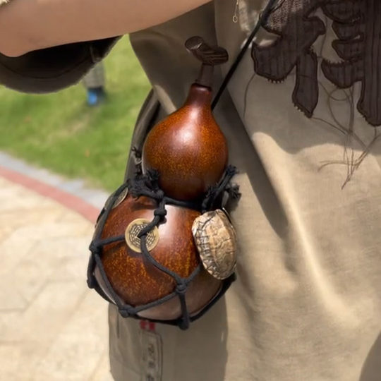 葫芦酒壶李子柒非遗文化漆器天然大漆葫芦水壶黑神话悟空一物一图