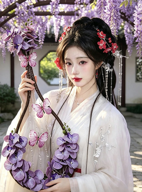 手作花枝琵琶DIY材料包国风写真