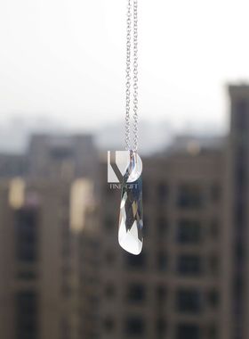 奥地利水晶沙漠之光水晶项链吊坠生日节日礼物情侣项链百搭气质