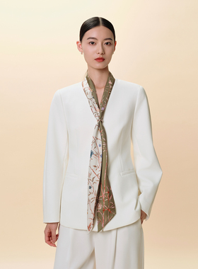 万事利桑蚕丝真丝丝巾礼盒手卷中方巾长条巾斜巾头巾绑包带莺初语