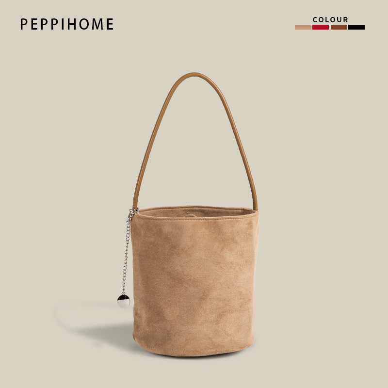 PEPPIHOME包包女式2025新款轻奢小众高级感水桶包上班杂物小拎包 - 图0