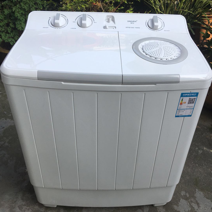 家用双桶缸大容量波轮洗衣机 10KG 8 半自动 100S XPb100 樱花 Sakura 家用双桶缸大容量波轮洗衣机 10KG 8 半自动 100S XPb100 樱花 Sakura