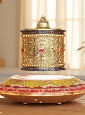 磁悬浮转经轮寺庙禅意装饰品