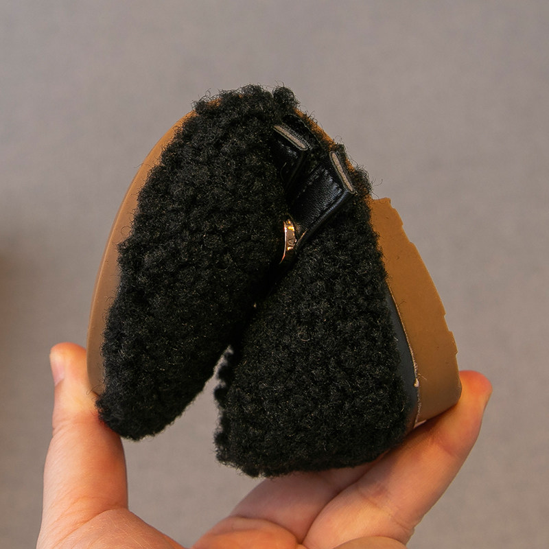 女童毛毛鞋外穿2025冬季新款儿童鞋子二棉加绒豆豆鞋宝宝棉鞋大童,淘宝优惠券,粉丝福利购,淘宝优惠卷