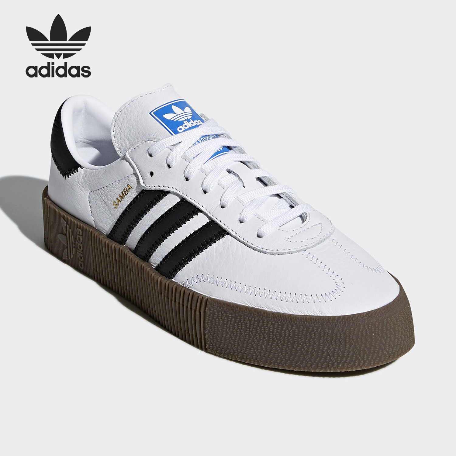 Adidas/阿迪达斯正品 SAMBAROSE W 女子经典运动休闲板鞋AQ1134 - 图1