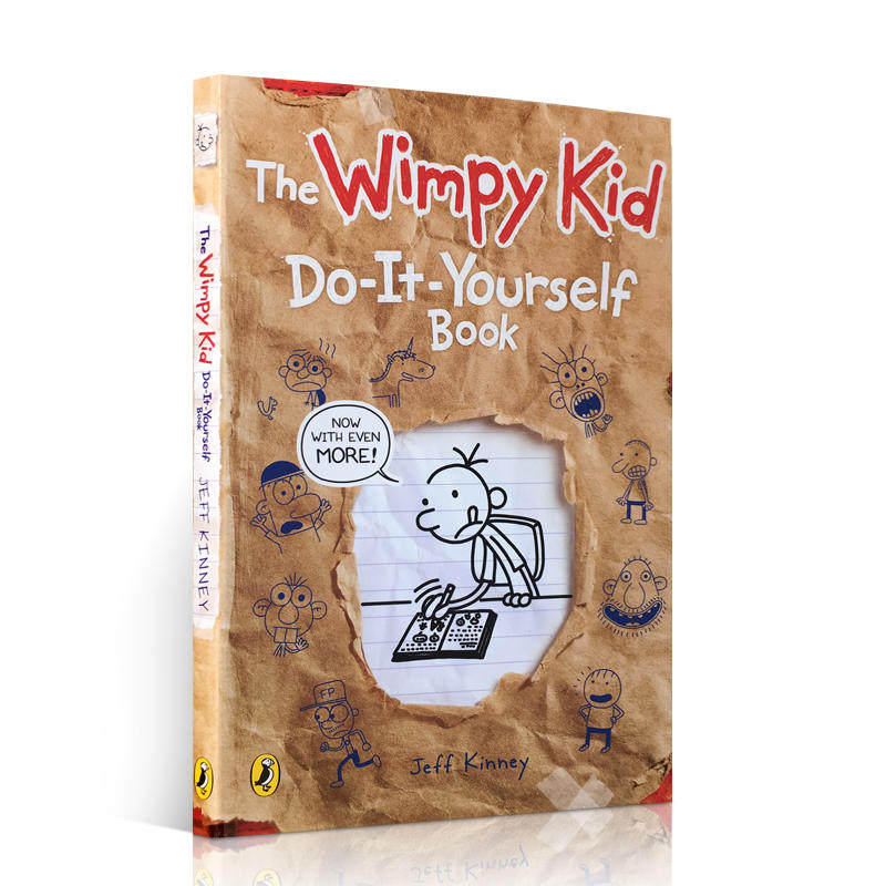 预售英文原版 Diary of a Wimpy Kid: Do-It-Yourself 小屁孩日记手抄读书笔记 日志练习册插图书 中小学课外阅读英语训练 涂鸦书