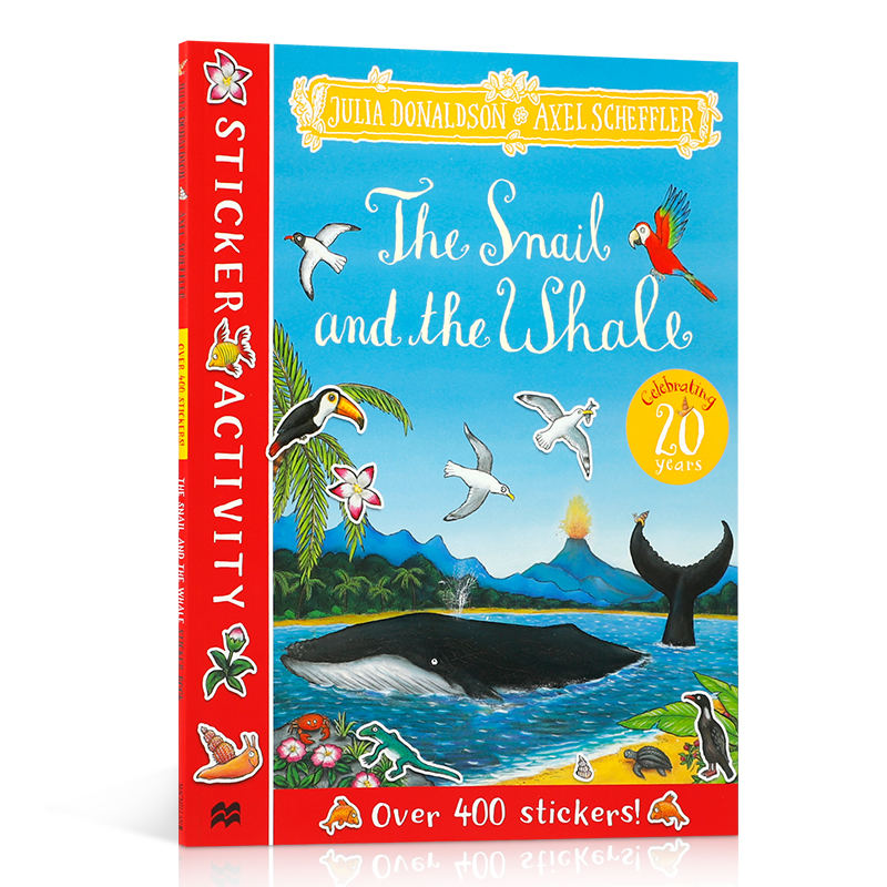 朱莉娅·唐纳森:蜗牛和鲸鱼贴纸书Julia Donaldson: The Snail and the Whale Sticker Book 2-6岁低幼儿童启蒙认知互动贴纸书 - 图3