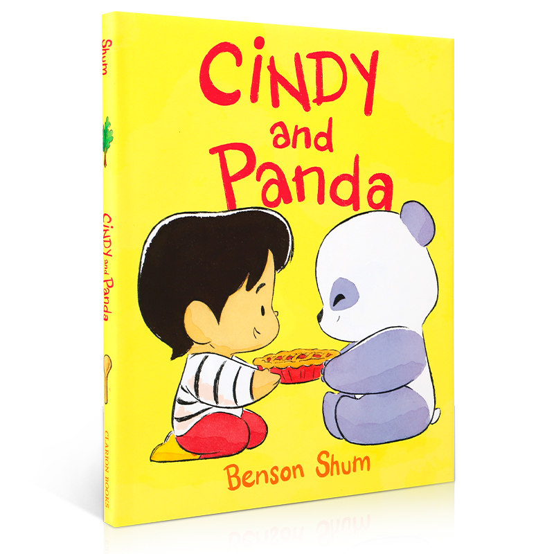 英文原版 Cindy and Panda 辛迪和熊猫 讲述了烘焙和结交新朋友的乐趣 4-8岁儿童宝宝启蒙益智谊故事精装绘本