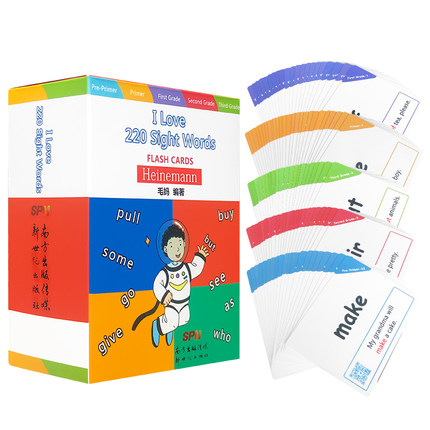 【送音频】海尼曼 Heinemann 高频词卡英文核心词汇入门 I love 220 sight words 儿童常见字卡幼儿闪卡英语单词早教 - 图3