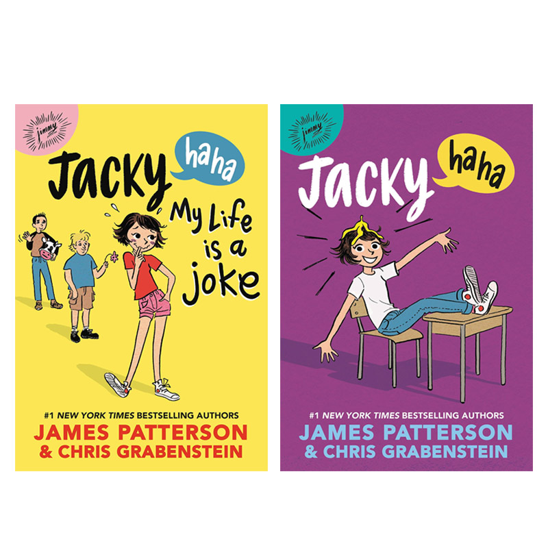 英文原版 HACHETTE：Jacky Ha-Ha 杰克哈哈 系列2本 jimmy patterson出版 8-12岁青少年儿童幽默搞笑亲子关系桥梁章节书 - 图0