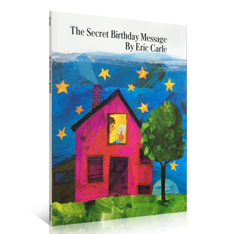 英文原版 The Secret Birthday Message 神秘生日礼物绘本 作者 Eric Carle 卡尔爷爷 出版社 HarperCollins+音频 趣味进口英语书 - 图3