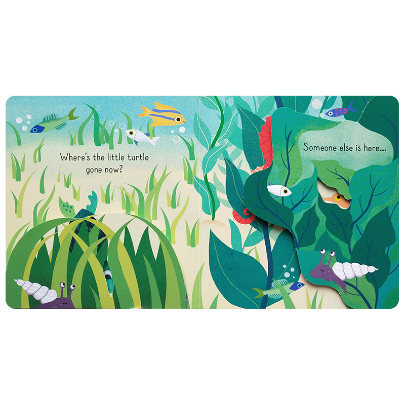 海底世界 Little Lift and Look Under The Sea 英文原版绘本纸板翻翻书 Usborne出品海洋动物认知启蒙 儿童英语启蒙图画书 - 图1