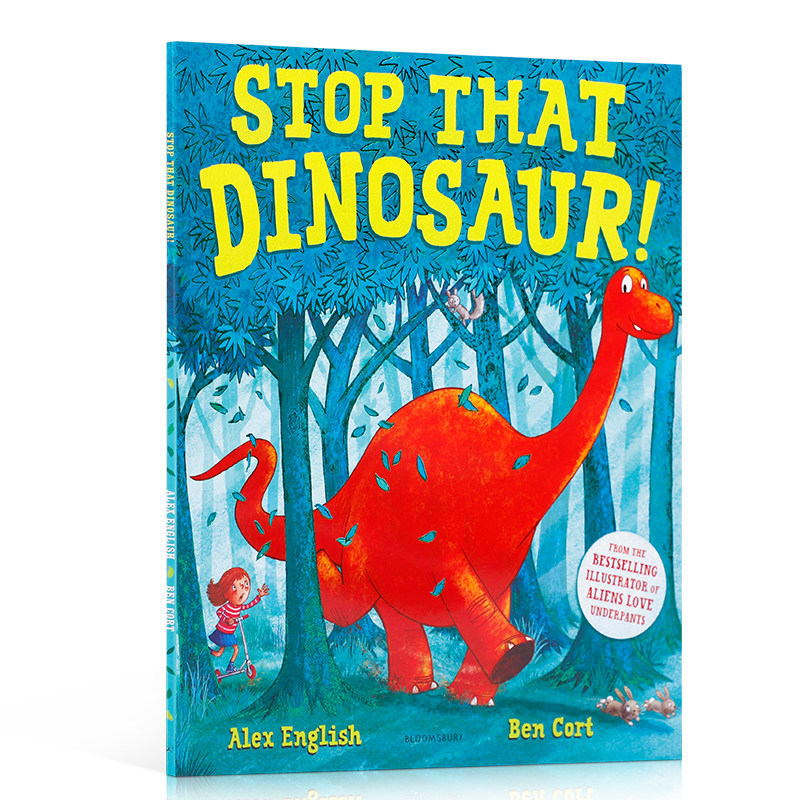 英文原版进口Stop that Dinosaur!阻止那只恐龙 低幼儿童英语启蒙认知绘本亲子互动共读早教书图画书宝宝童话寓言故事书平装正版