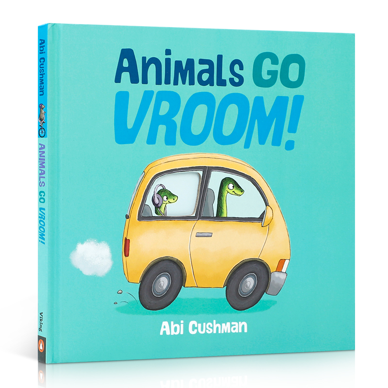 英文原版 Animals Go Vroom! 动物们都来了 创意欢乐游戏绘本 Abi Cushman 2-6岁儿童宝宝启蒙益智幽默搞笑绘本精装 - 图3