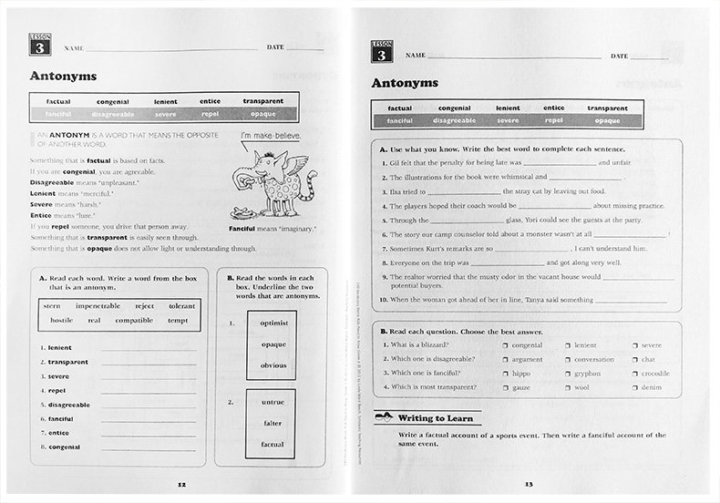 六年级孩子需要知道的240个单词240 Vocabulary Words Kids Need to Know: Grade 6英文原版Scholastic学乐儿童词汇启蒙教辅练习册