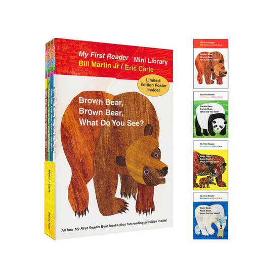 送音频英文原版绘本Eric Carle brown bear what do you see polar panda baby bear正版艾瑞卡尔4-7岁你在看什么看到了瞅啥 - 图3