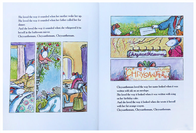 送音频英文原版绘本Chrysanthemum我的名字克丽桑丝美美菊花 正确认识自己美国图书馆协会推荐童书  凯迪克奖作品小猫咪追月亮作者