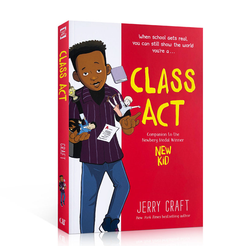 英文原版进口Class Act课堂上的表现 new kid续集 Jerry Craft著中小学生英语课外阅读读物儿童英语阅读桥梁章节书 生活故事情节