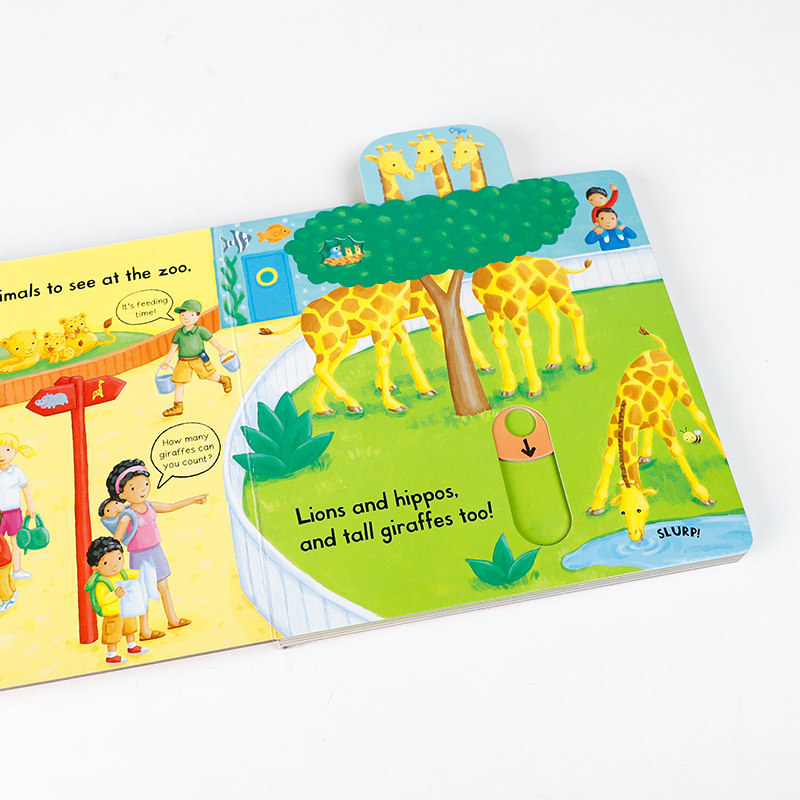 英文原版Busy Book系列Busy Zoo 繁忙忙碌的动物园 动物启蒙认知操作活动机关纸板书 幼儿童睡前亲子互动边玩边学英语绘本