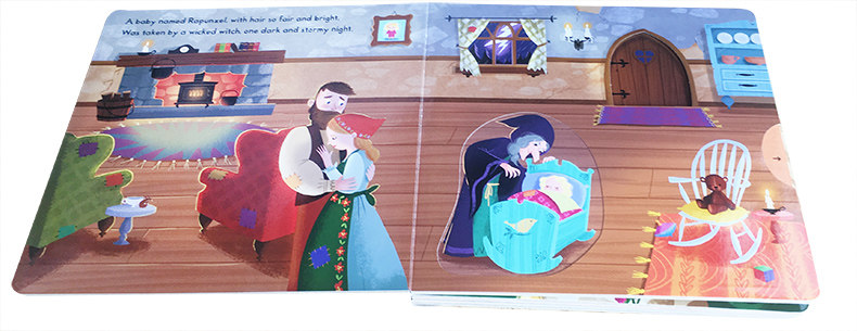 英文原版First Stories: Rapunzel长发公主经典儿童童话故事篇启蒙1-2-3-4-5岁儿童操作活动纸板书读物认知机关游戏书亲子共读