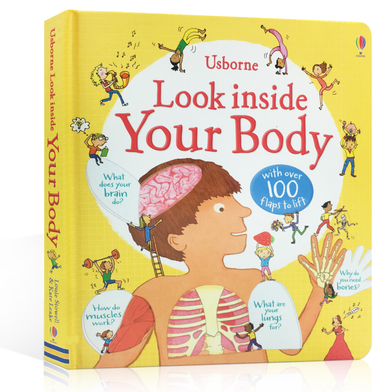 Usborne英文原版绘本Look Inside Your Body看看你的身体内部儿童科普翻翻书偷偷看揭秘系列人体主题科学知识早教启蒙英语绘本-图3