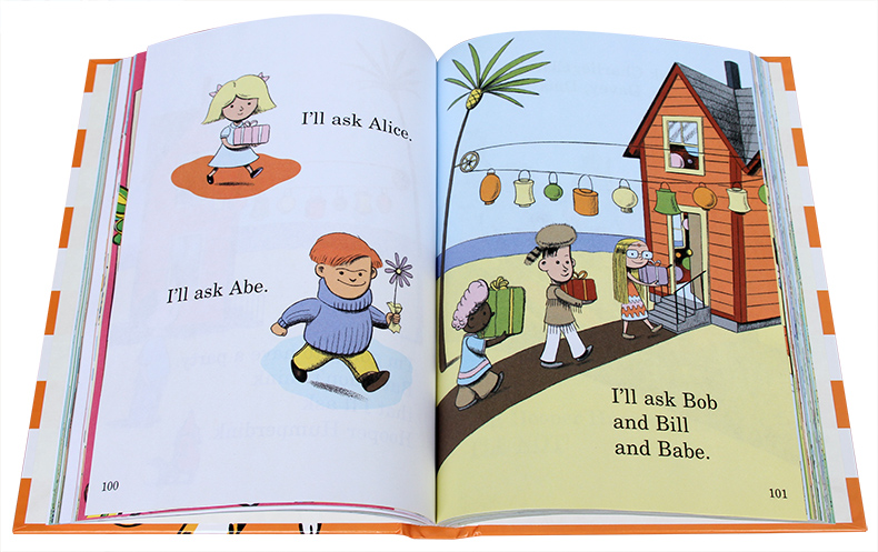 送音频进口英文原版The Big Orange Book of Beginner Books Dr. Seuss 5故事合集苏斯博士经典绘本英语提升ten apples up on top - 图1