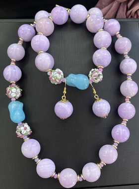 琉璃常规款女式花朵项链手链耳饰