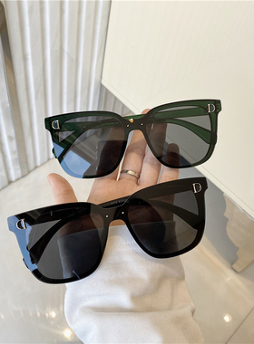 网红潮款连体无边框女方框墨镜